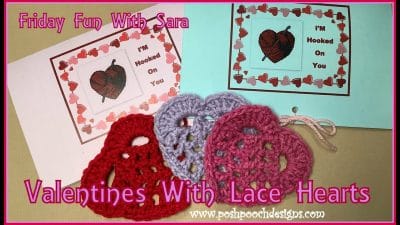 Valentines With Lace Crochet Hearts - Free Pattern